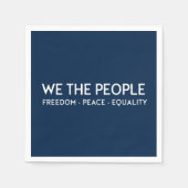 WIJ DE VRIJHEID VAN DE MENSEN Vrede Gelijkheid | 4 Servet (Voorkant)