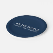 WIJ DE VRIJHEID VAN DE MENSEN Vrede Gelijkheid | B Papieren Bordje (Gekanteld)