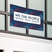 WIJ DE VRIJHEID VAN DE MENSEN Vrede Gelijkheid | v Spandoek (Buitenkant Gebouw)