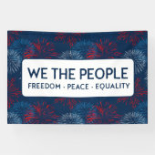 WIJ DE VRIJHEID VAN DE MENSEN Vrede Gelijkheid | v Spandoek (Horizontaal)