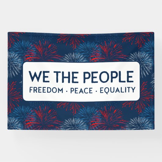 WIJ DE VRIJHEID VAN DE MENSEN Vrede Gelijkheid | v Spandoek (Horizontaal)