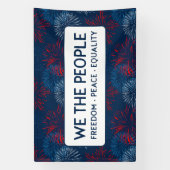 WIJ DE VRIJHEID VAN DE MENSEN Vrede Gelijkheid | v Spandoek (Verticaal)