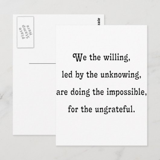 Wij de Willing Briefkaart (Voorkant / Achterkant)