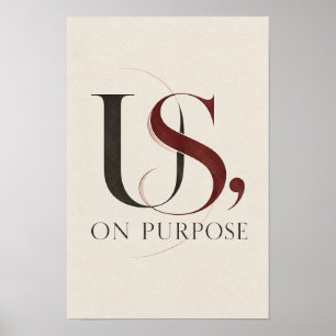 Wij doelbewust Minimalistische Relatie Typografie  Poster