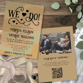 Wij doen aardtoon retro wervelingen QR code foto b Kaart