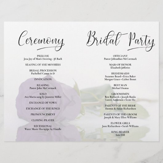 Wij doen Amethyst Paarse Roos & het Programma van  (Achterkant)