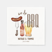 Wij doen BBQ barbecue koppels douche op maat Servet (Voorkant)
