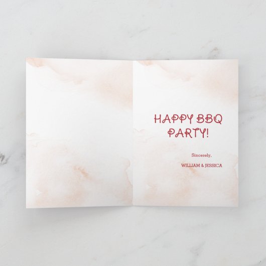 Wij doen BBQ feestje Feestdagen Kaart (Binnen)