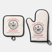 Wij doen BBQ feestje Ovenwant & Pannenlap Set (Voorkant)