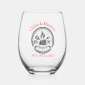 Wij doen BBQ feestje Wijnglas Zonder Voet (Voorkant)