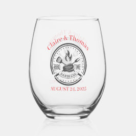 Wij doen BBQ feestje Wijnglas Zonder Voet