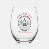 Wij doen BBQ feestje Wijnglas Zonder Voet (Achterkant)