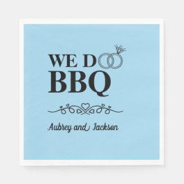 Wij doen BBQ Verloving Servet