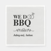 Wij doen BBQ Verloving Servet (Voorkant)