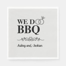 Wij doen BBQ Verloving Servet