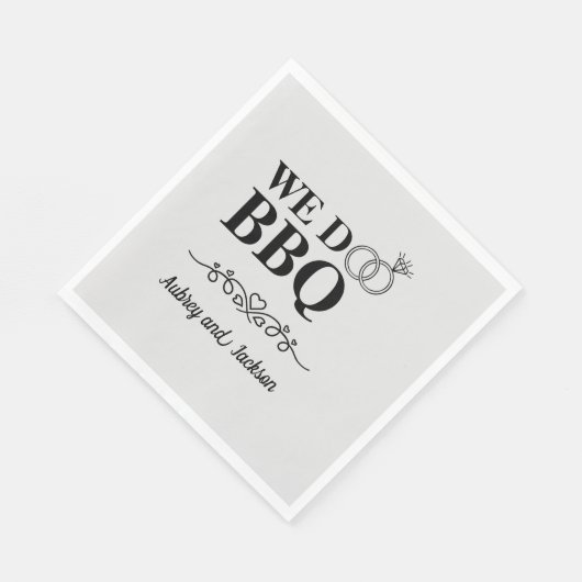 Wij doen BBQ Verloving Servet (Hoek)