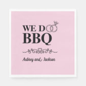 Wij doen BBQ Verloving Servet (Voorkant)