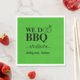 Wij doen BBQ Verloving Servet