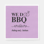 Wij doen BBQ Verloving Servet (Voorkant)