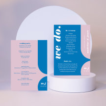 Wij doen Blauwe Retro Stijl Huwelijksorde van de D