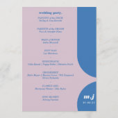 Wij doen Blauwe Retro Stijl Huwelijksorde van de D Programmakaart (Achterkant)