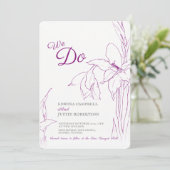 Wij doen botanica gladiolus lijn kunst moerbeien p kaart (Staand voorkant)