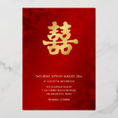 "Wij doen" bruiloft gouden folie uitnodiging (Achterkant)