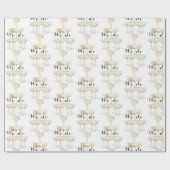 Wij doen champagne Toren Zwart en Goud Bruiloft  Cadeaupapier (Vlak)