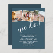 WIJ DOEN Engagement Party Uitnodigingen MODERNE Kl (Voorkant / Achterkant)