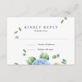 Wij doen Eucalyptus Hydrangea Garden RSVP kaart