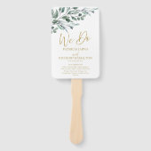 Wij doen Eucalyptus laat groen bruiloft programma' Handwaaier (Voorkant)