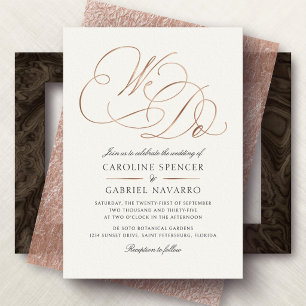 Wij Doen Formele Calligrafie Script Bruiloft Folie Uitnodiging