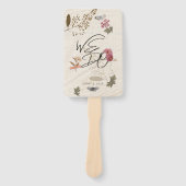 WIJ DOEN geperste bloemen Shabby Garden Chic Progr Handwaaier (Voorkant)