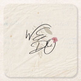 WIJ DOEN geperste bloemen Shabby Garden Chic Progr Kartonnen Onderzetters