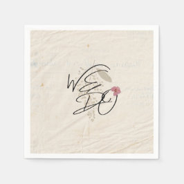 WIJ DOEN geperste bloemen Shabby Garden Chic Progr Servet