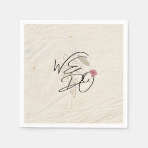 WIJ DOEN geperste bloemen Shabby Garden Chic Progr Servet