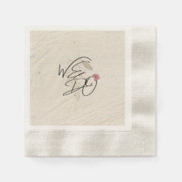 WIJ DOEN geperste bloemen Shabby Garden Chic Progr Servet