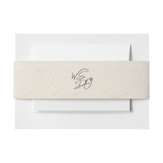 WIJ DOEN geperste bloemen Shabby Garden Chic Progr Uitnodigingen Wikkel (Voorkant Voorbeeld)