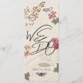 Wij doen geperste bloemen Shabby Garden Chic Programmakaart (Voorkant)