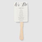 Wij doen het Eenvoudige Geometrische Chic Weddenpr Handwaaier (Voorkant)