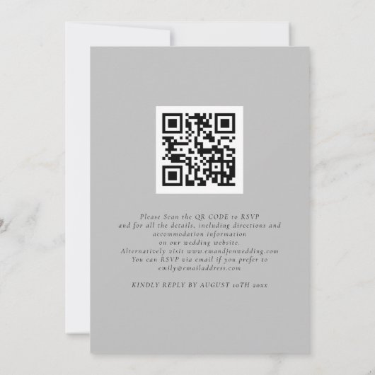 Wij doen het Manuscript QR Code Minimalist Gray We Kaart (Achterkant)
