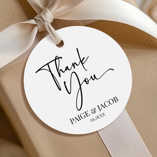 Wij doen klassieke moderne minimalistische bruilof bedankjes labels