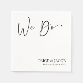 Wij doen klassieke moderne minimalistische bruilof servet