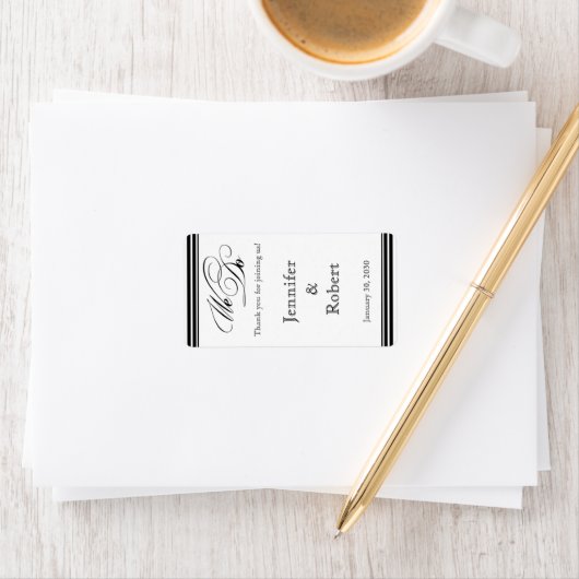 Wij doen Modern Lijst Zwart-wit Lip Balm Label (Insitu)