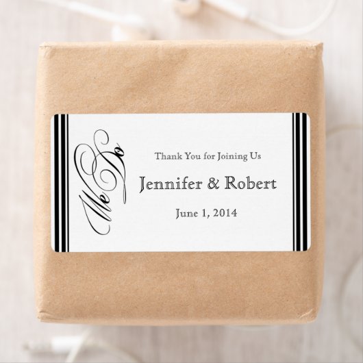 Wij doen Modern Lijst Zwart-wit Waterfles L Etiket (Insitu)