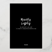 Wij doen moderne elegante zwart gouden bruiloft ui folie uitnodiging (Achterkant)