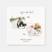 Wij doen ook 2 Fotolijsten Honden bruiloft Servet (Voorkant)
