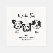 Wij doen ook huisdieren aangepaste hand tekening b servet (Voorkant)