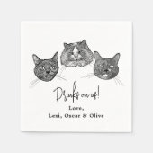 Wij doen ook huisdieren aangepaste hand tekening b servet (Voorkant)