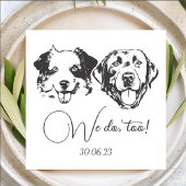 Wij doen ook huisdieren aangepaste hand tekening b servet